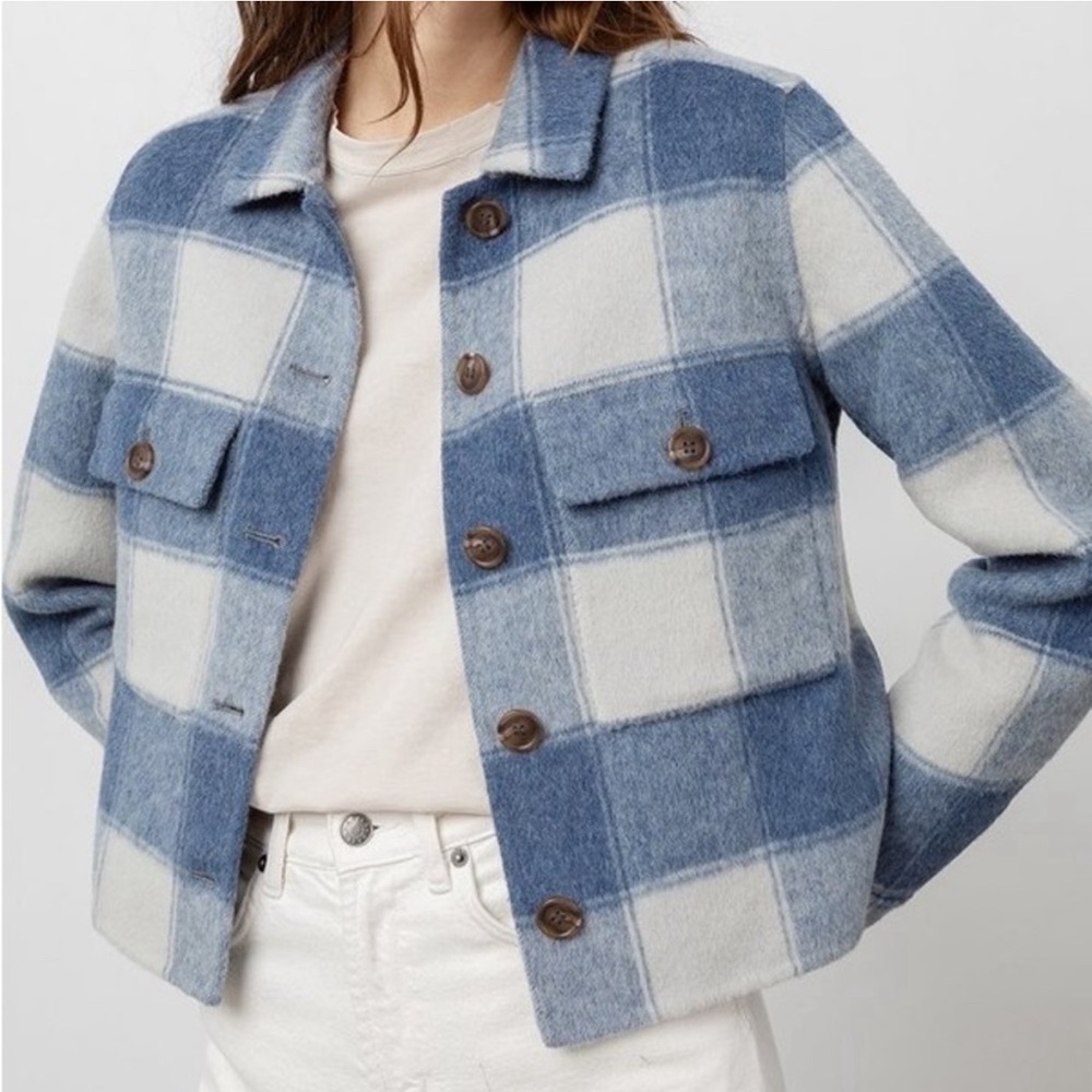 Rails Steffi Blue Buffalo Checked Jacket